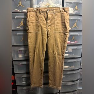 Tan high rise pants